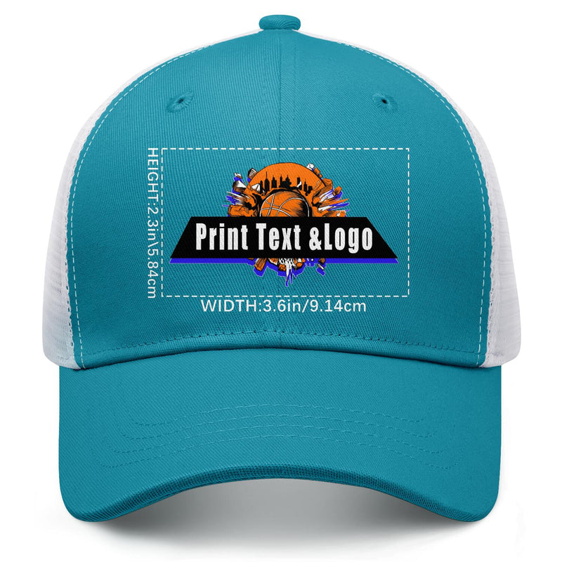 Personalized Blue Green 5-Panel Duckbill Cap Your Unique Style Your Way