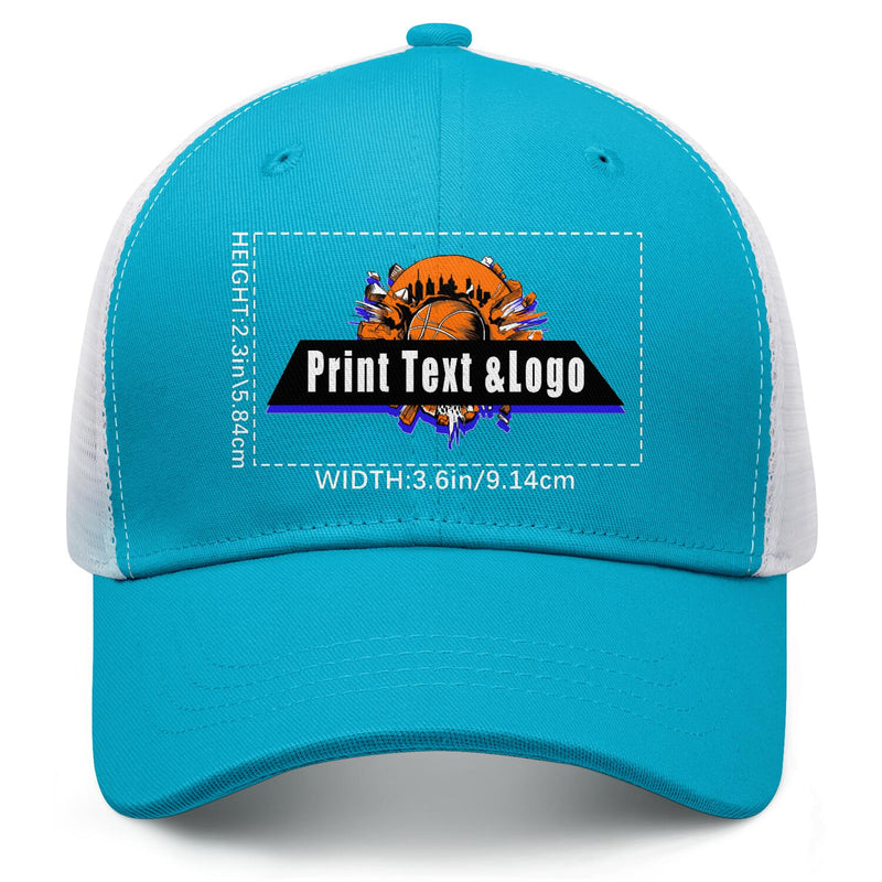 Personalized Greenish Blue 5-Panel Duckbill Cap Your Unique Style Your Way