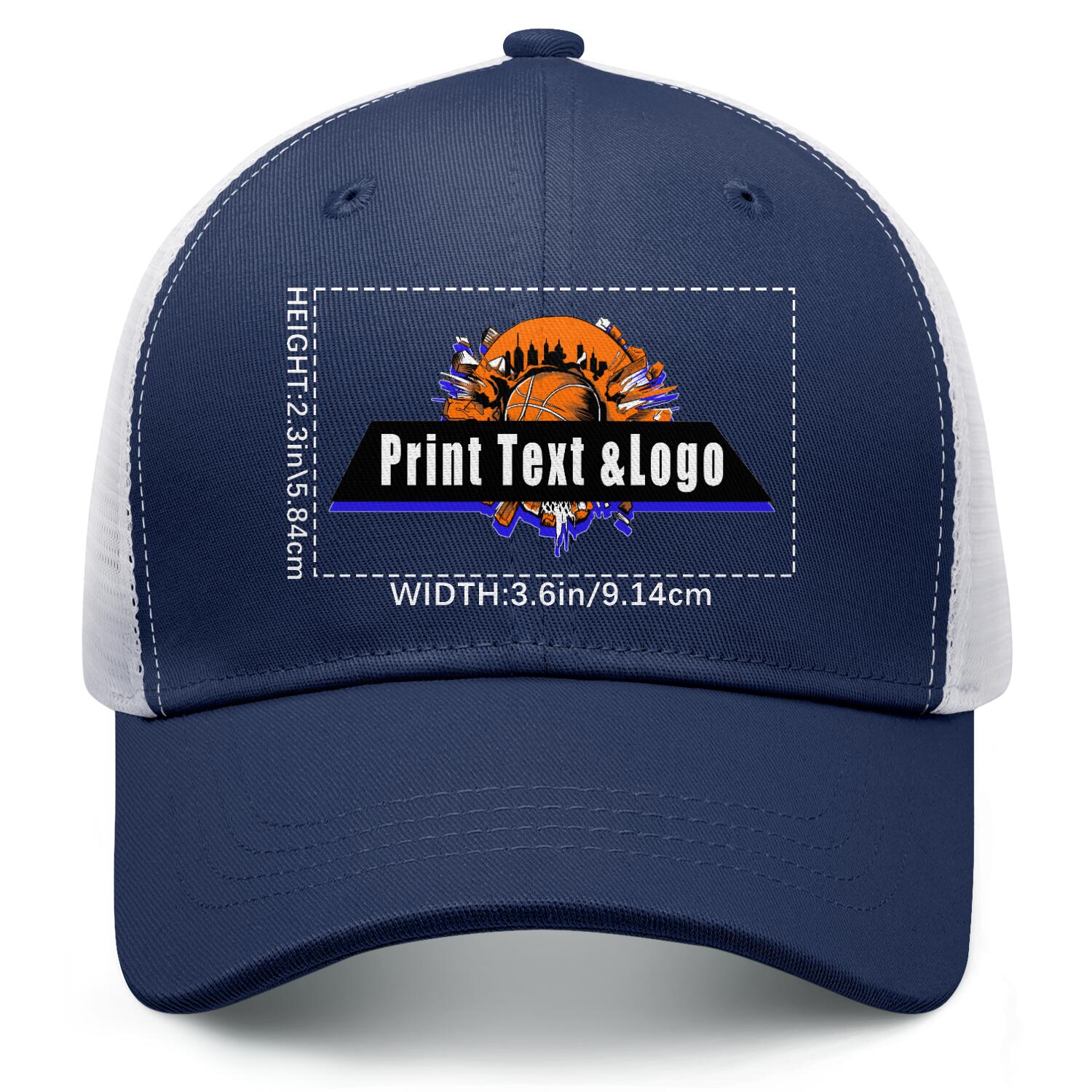 Personalized Navy Blue 5-Panel Duckbill Cap Your Unique Style Your Way enthsush
