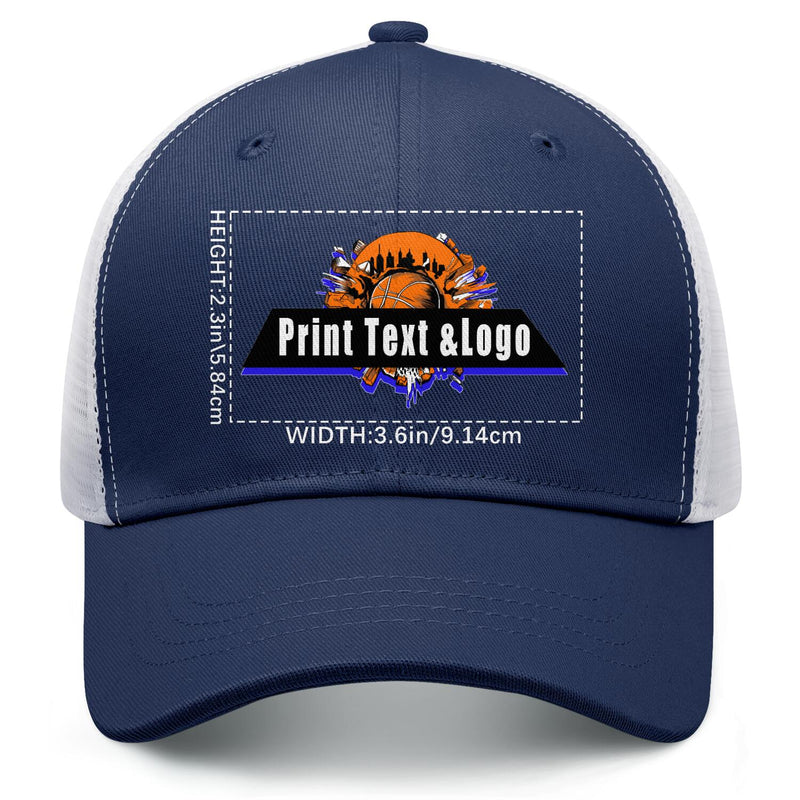 Personalized Navy Blue 5-Panel Duckbill Cap Your Unique Style Your Way