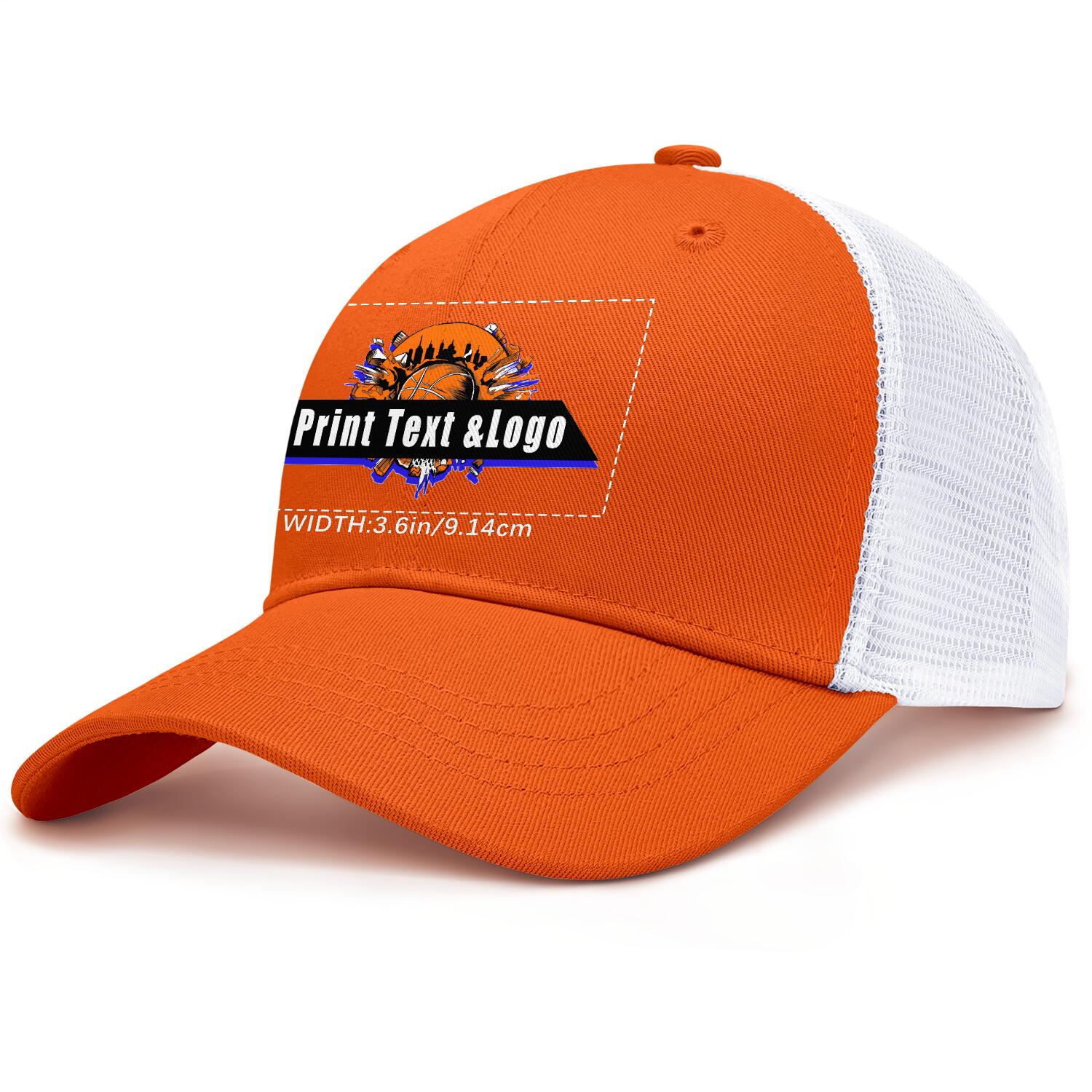 Personalized Orange 5-Panel Duckbill Cap Your Unique Style Your Way enthsush
