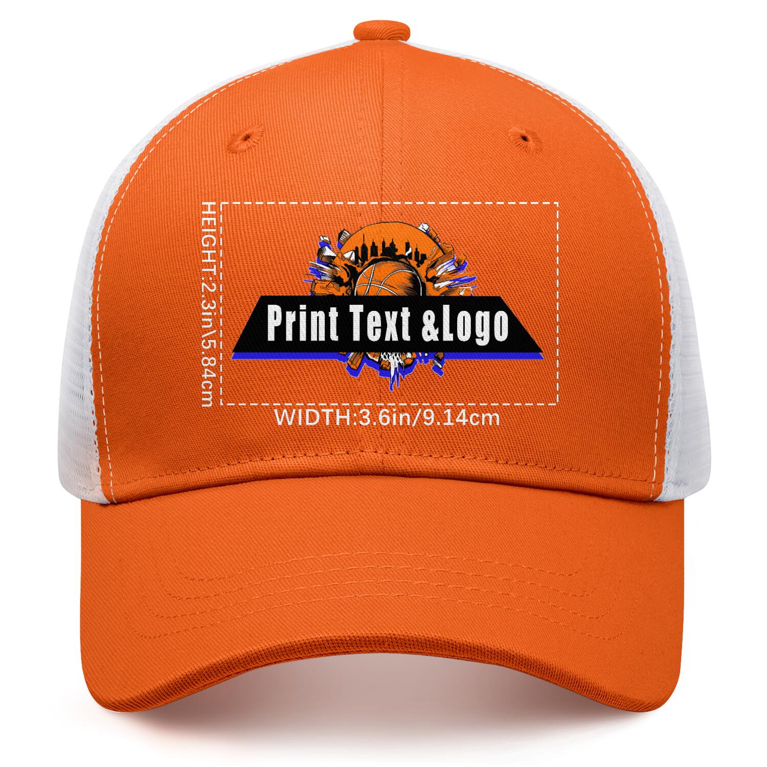 Personalized Orange 5-Panel Duckbill Cap Your Unique Style Your Way enthsush