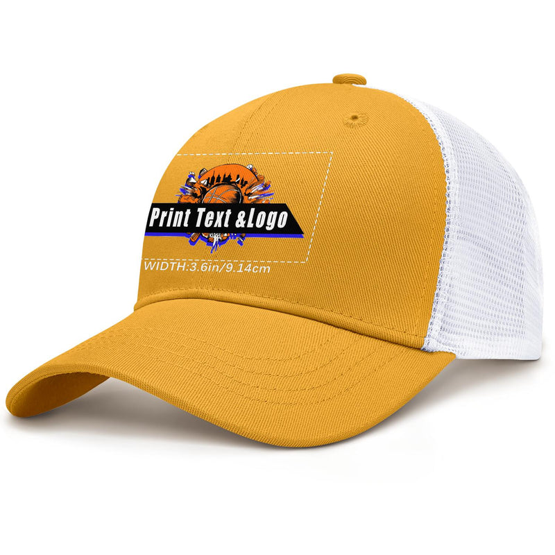 Personalized Yellow 5-Panel Duckbill Cap Your Unique Style Your Way