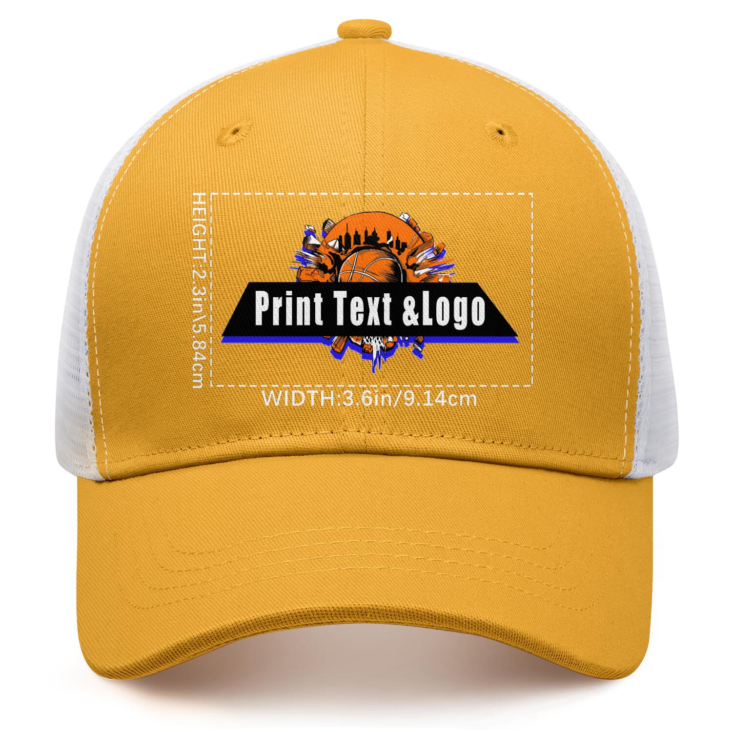 Personalized Yellow 5-Panel Duckbill Cap Your Unique Style Your Way enthsush
