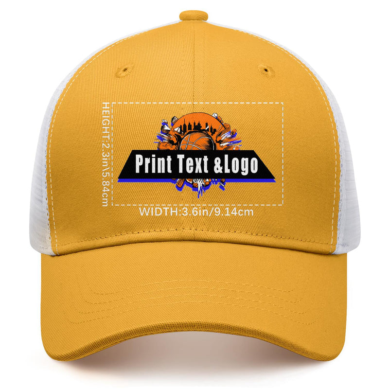 Personalized Yellow 5-Panel Duckbill Cap Your Unique Style Your Way