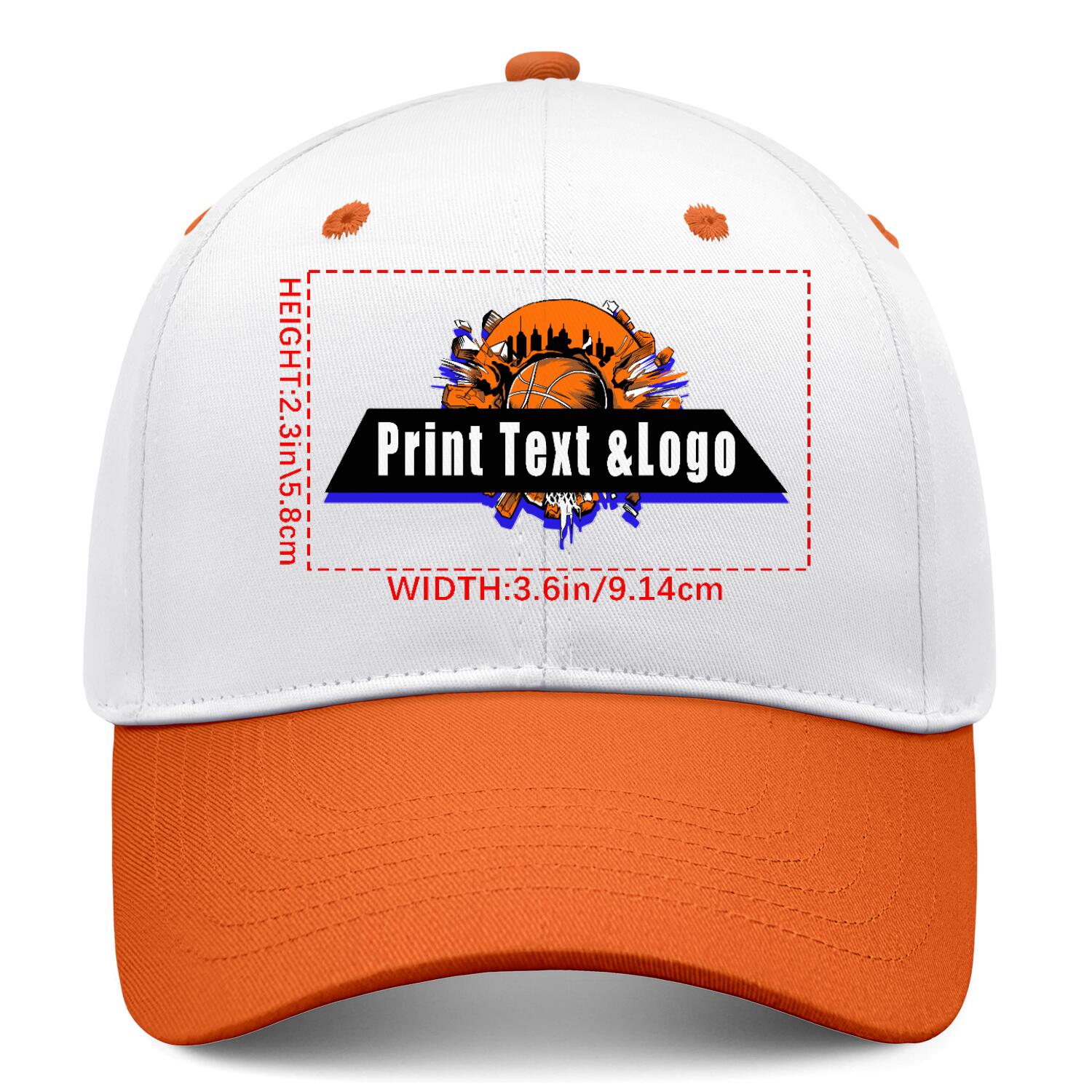 Personalized Orange 5-Panel Duckbill Cap Your Unique Style Your Way enthsush