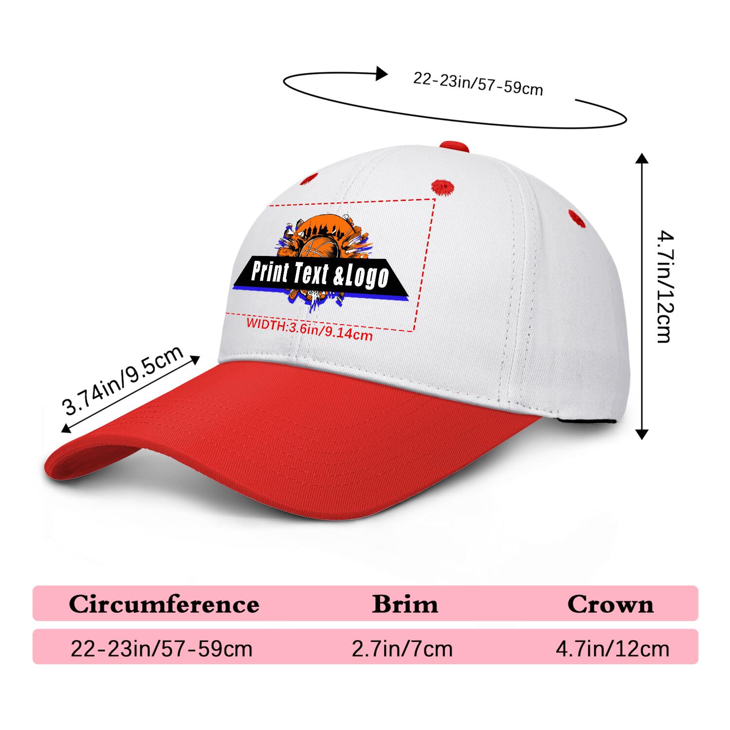 Personalized Red 5-Panel Duckbill Cap Your Unique Style Your Way enthsush