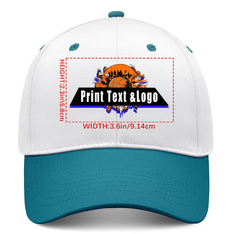 Personalized Blue Green 5-Panel Duckbill Cap Your Unique Style Your Way