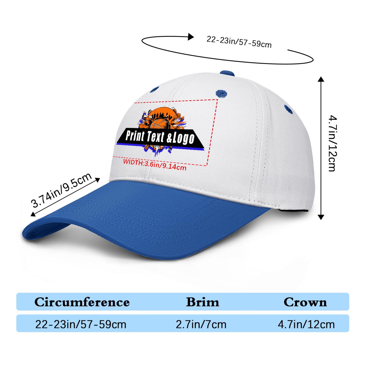 Personalized Blue 5-Panel Duckbill Cap Your Unique Style Your Way enthsush