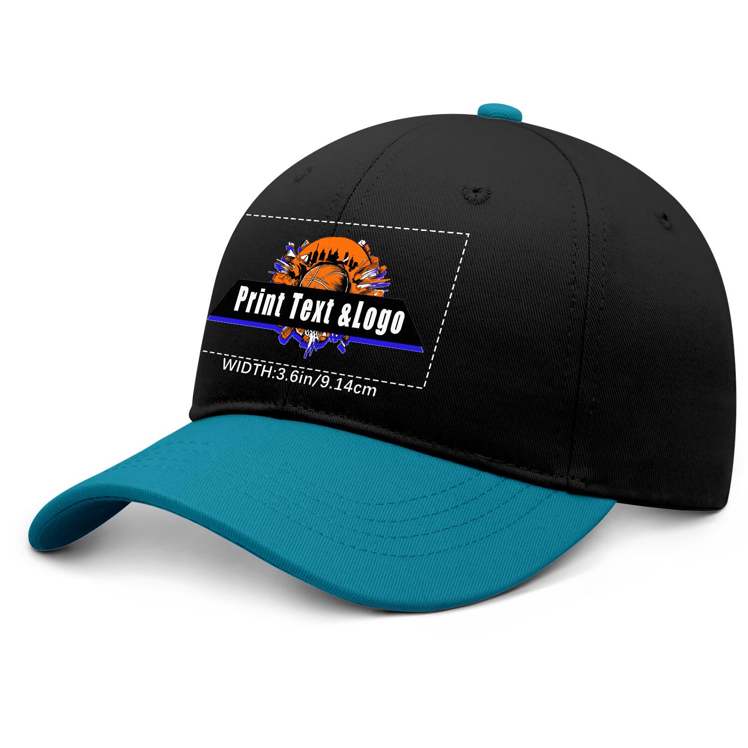 Personalized Blue Green 5-Panel Duckbill Cap Your Unique Style Your Way enthsush
