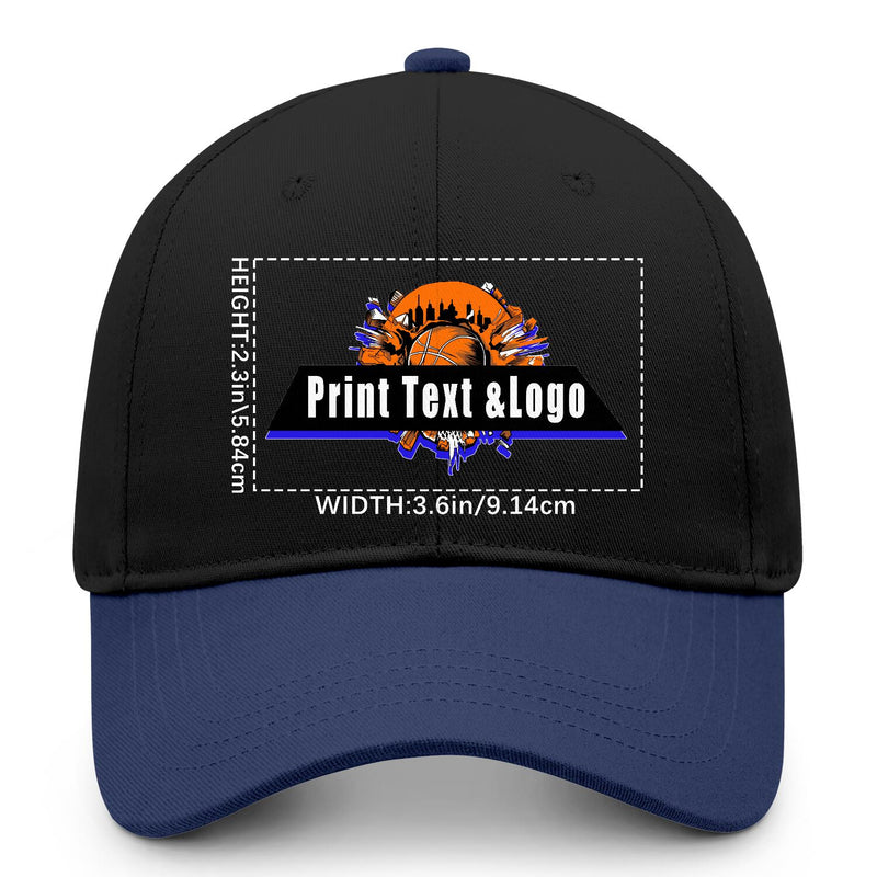 Personalized Navy Blue 5-Panel Duckbill Cap Your Unique Style Your Way