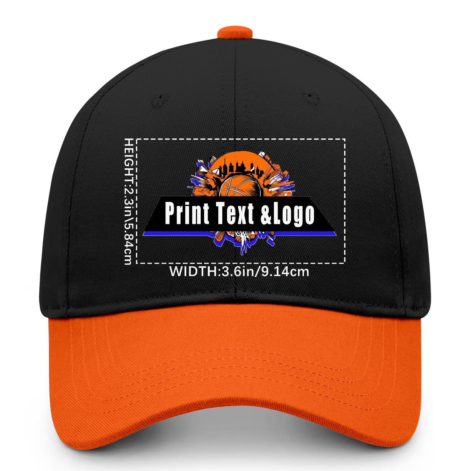 Personalized Orange 5-Panel Duckbill Cap Your Unique Style Your Way enthsush