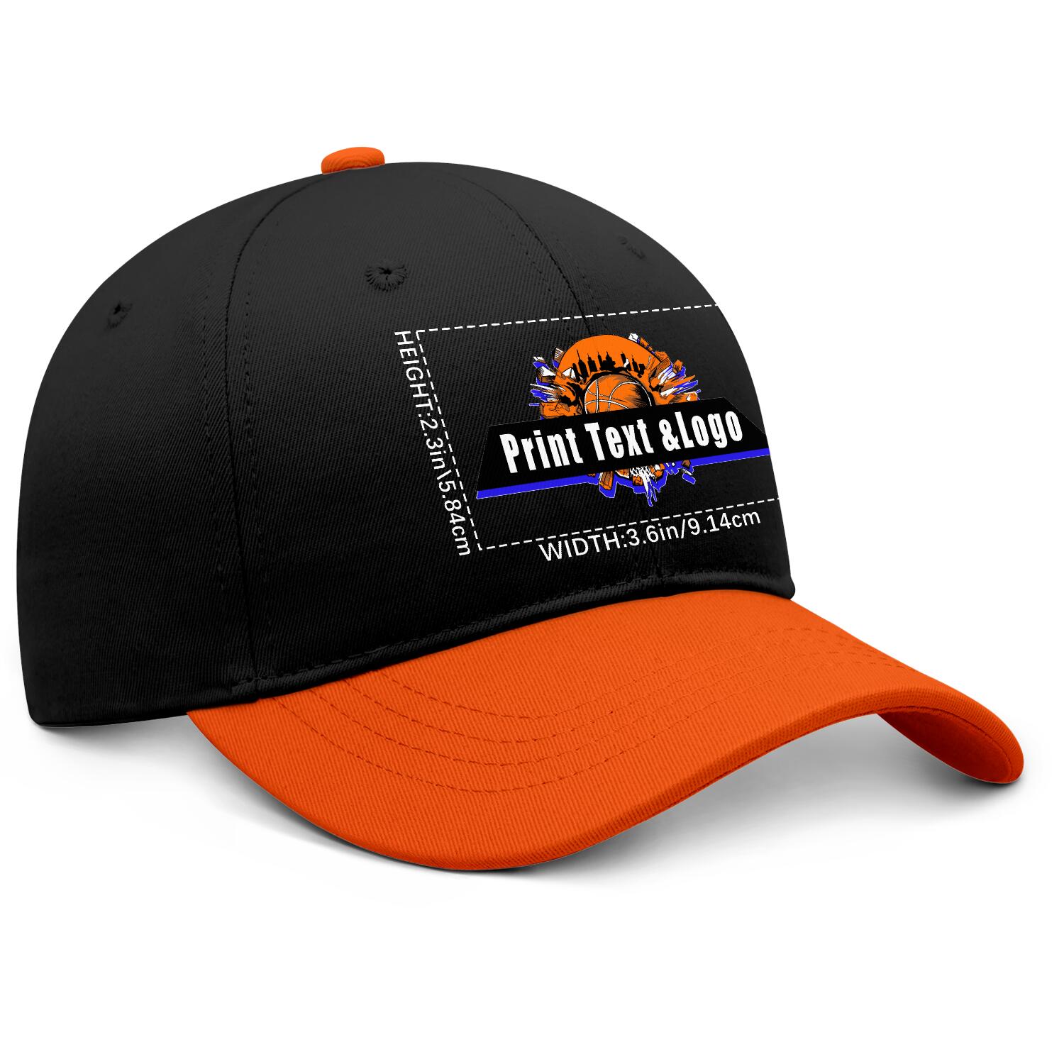 Personalized Orange 5-Panel Duckbill Cap Your Unique Style Your Way enthsush