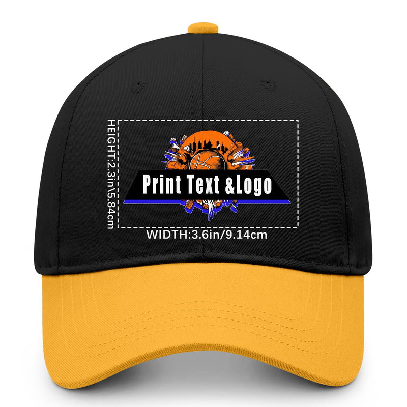 Personalized Yellow 5-Panel Duckbill Cap Your Unique Style Your Way