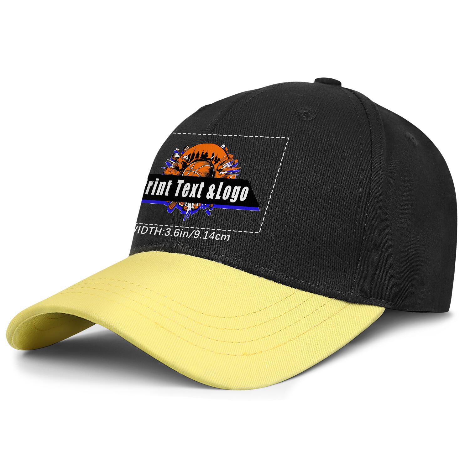 Personalized Yellow 5-Panel Duckbill Cap Your Unique Style Your Way enthsush
