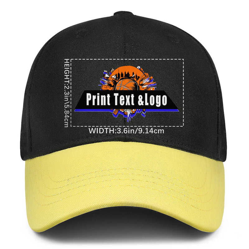 Personalized Yellow 5-Panel Duckbill Cap Your Unique Style Your Way