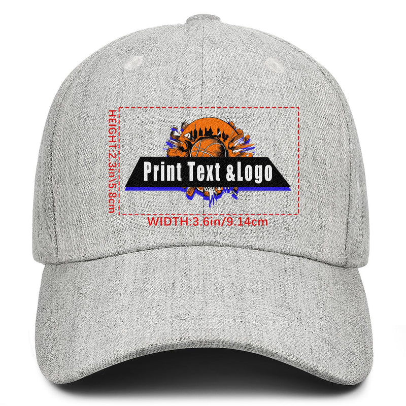 Personalized Grey 5-Panel Duckbill Cap Your Unique Style Your Way