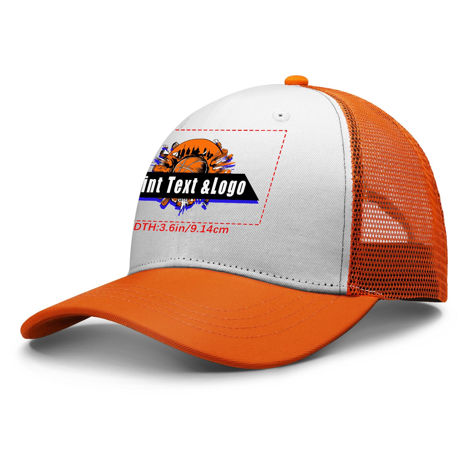 Personalized Orange 5-Panel Duckbill Cap Your Unique Style Your Way enthsush