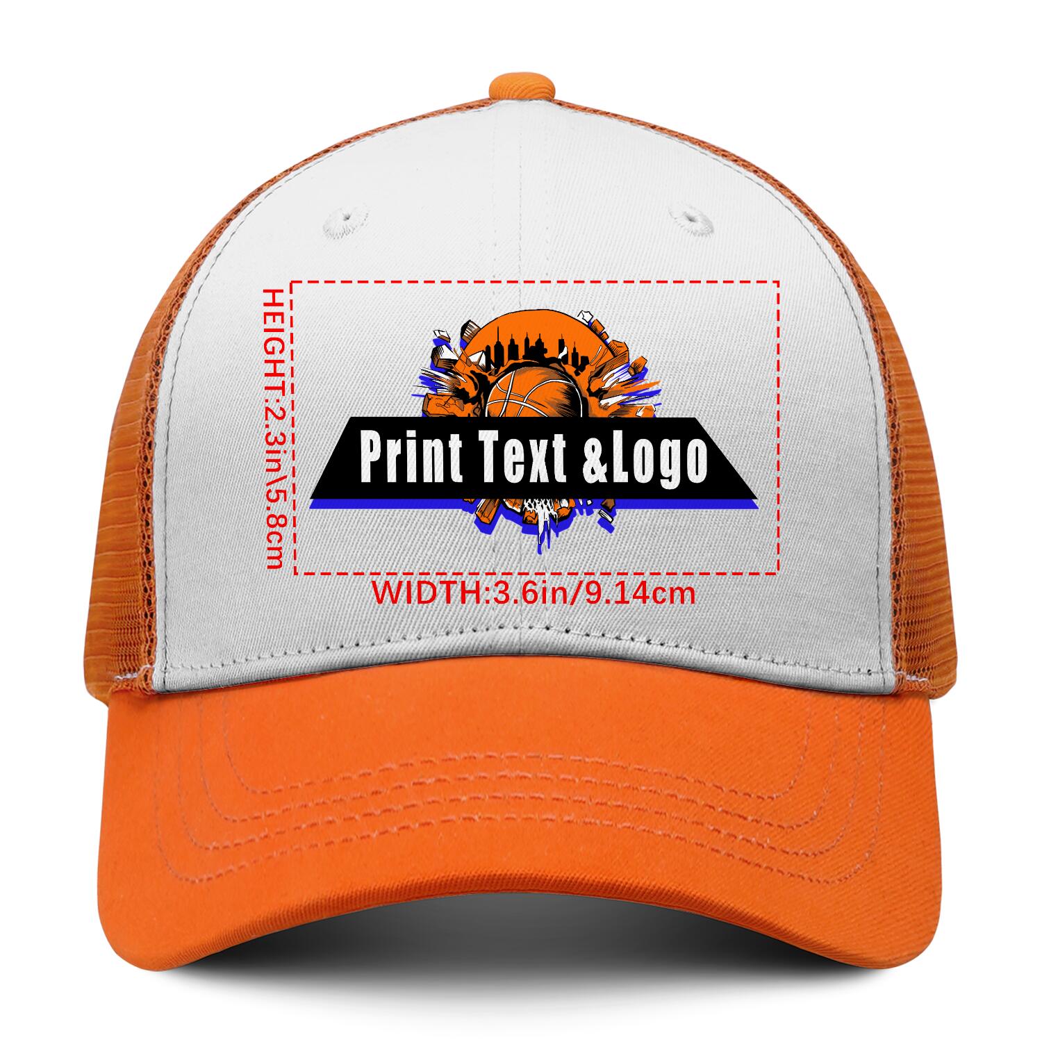 Personalized Orange 5-Panel Duckbill Cap Your Unique Style Your Way enthsush