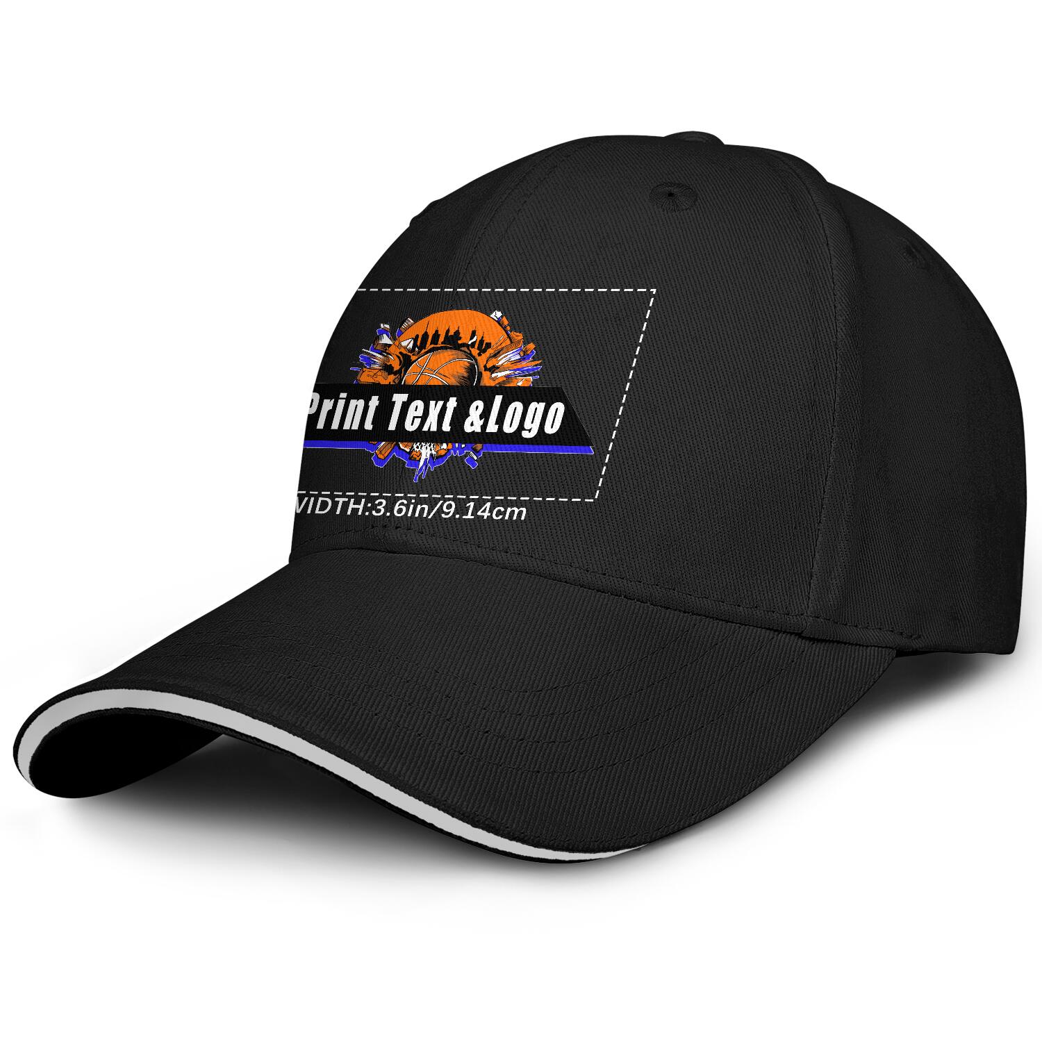 Personalized Black 5-Panel Duckbill Cap Your Unique Style Your Way enthsush