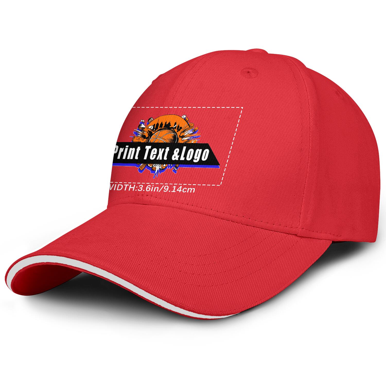 Personalized Red 5-Panel Duckbill Cap Your Unique Style Your Way enthsush
