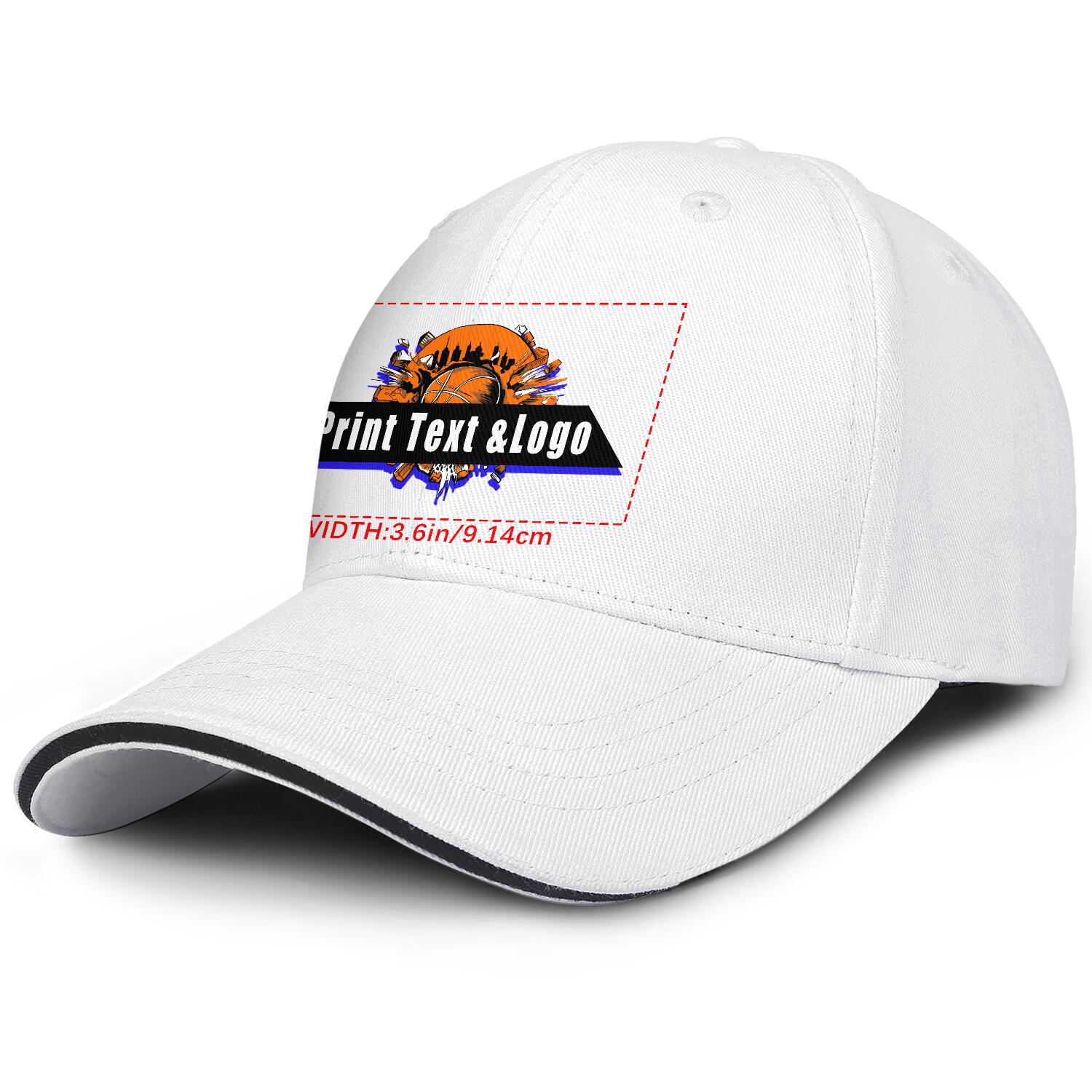 Personalized White 5-Panel Duckbill Cap Your Unique Style Your Way enthsush