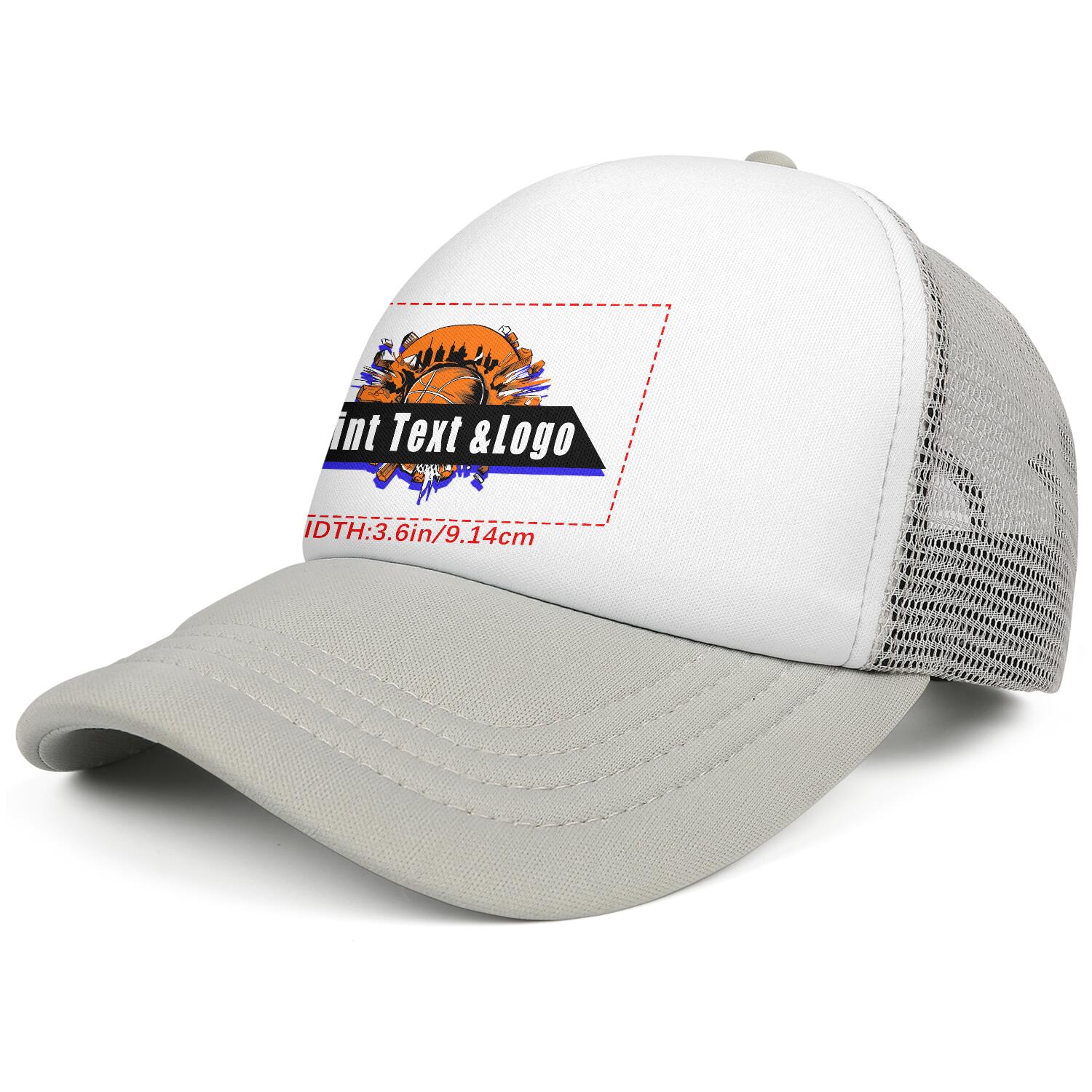 Personalized Grey 5-Panel Duckbill Cap Your Unique Style Your Way enthsush