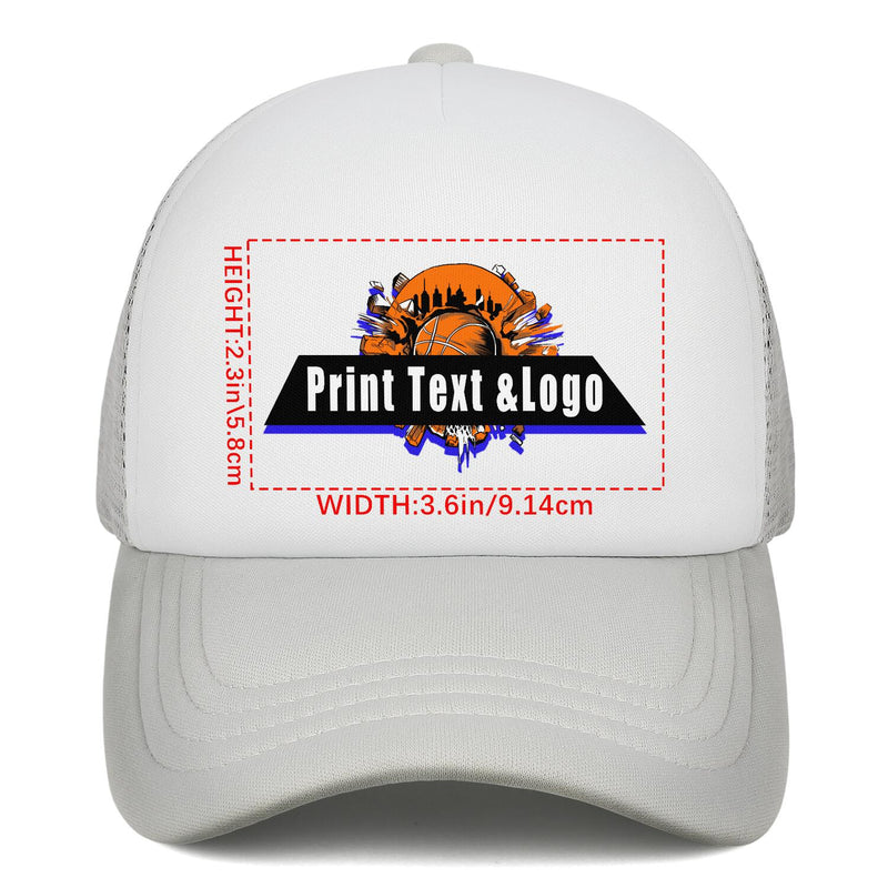 Personalized Grey 5-Panel Duckbill Cap Your Unique Style Your Way