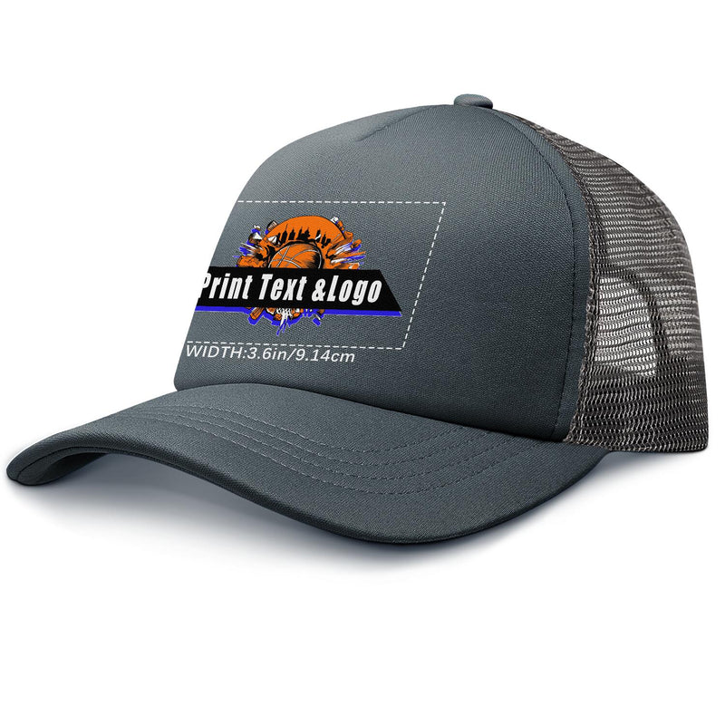 Personalized Carbon Gray 5-Panel Duckbill Cap Your Unique Style Your Way