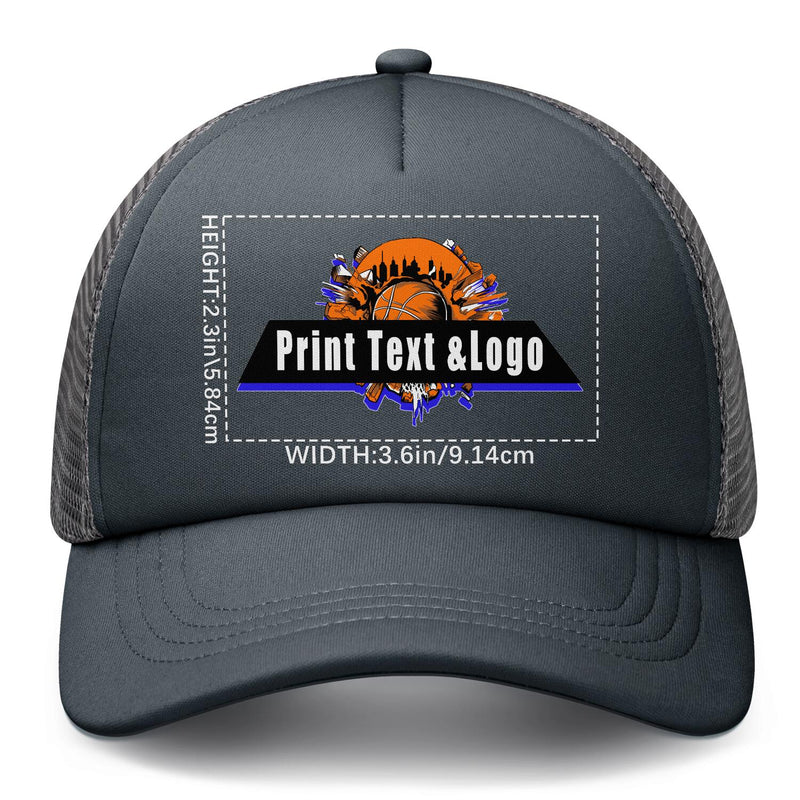 Personalized Carbon Gray 5-Panel Duckbill Cap Your Unique Style Your Way