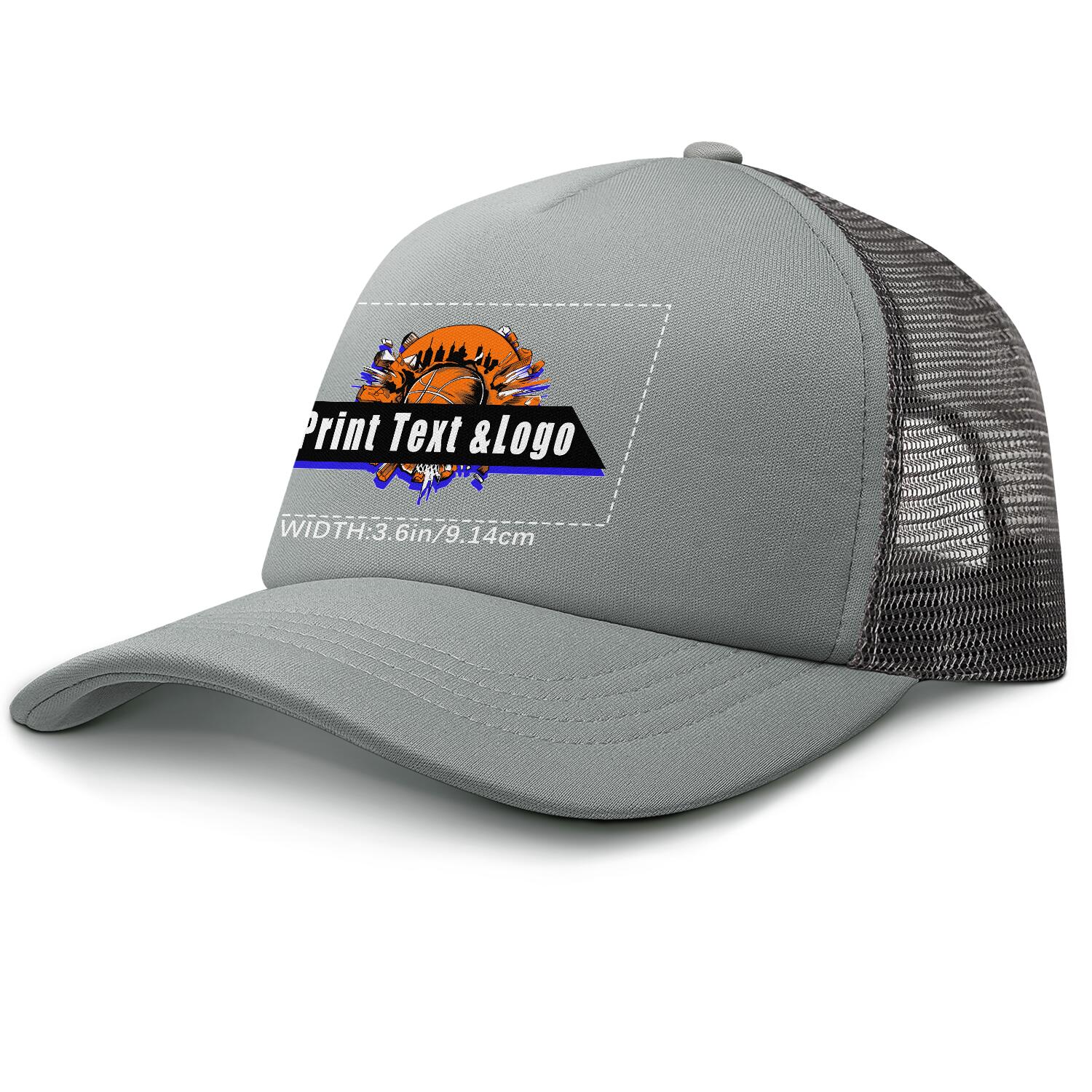 Personalized Grey 5-Panel Duckbill Cap Your Unique Style Your Way enthsush