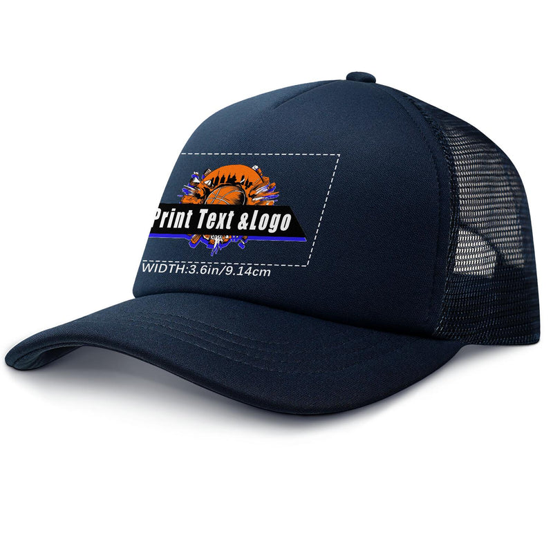 Personalized Navy Blue 5-Panel Duckbill Cap Your Unique Style Your Way