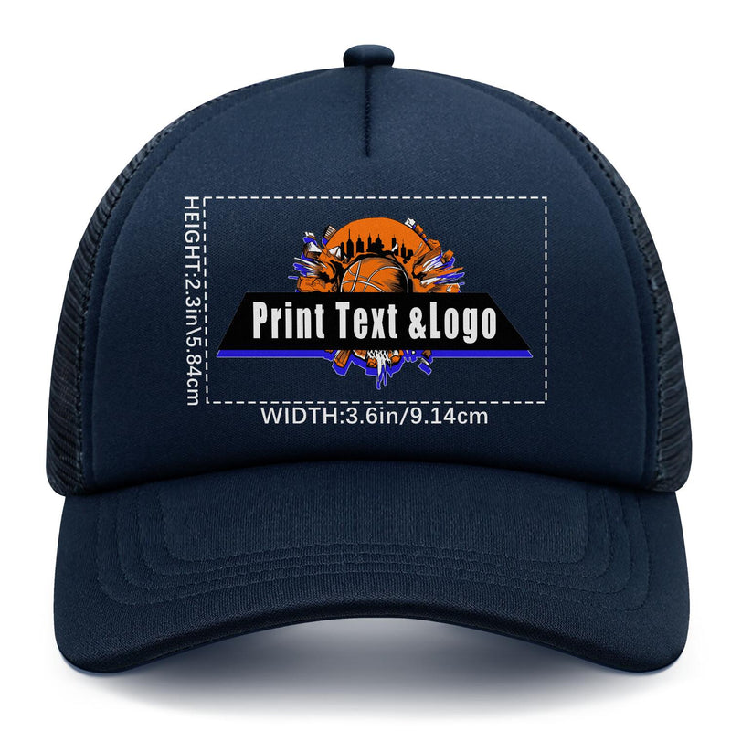 Personalized Navy Blue 5-Panel Duckbill Cap Your Unique Style Your Way