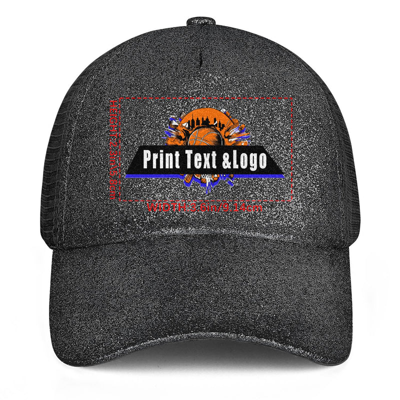 Personalized Black 5-Panel Duckbill Cap Your Unique Style Your Way