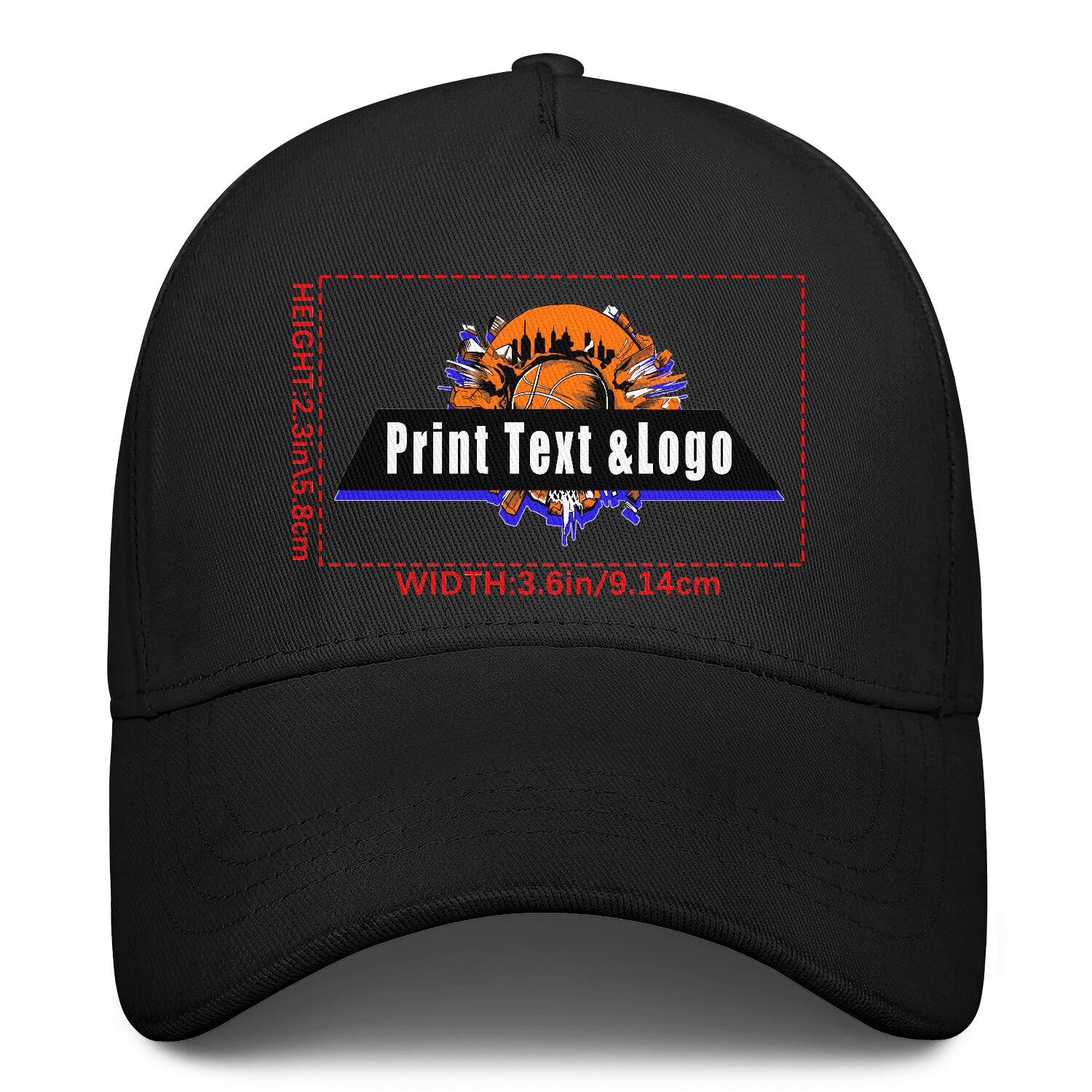 Personalized Black 5-Panel Duckbill Cap Your Unique Style Your Way enthsush