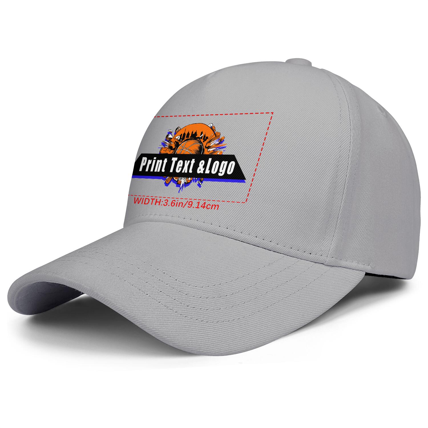 Personalized Grey 5-Panel Duckbill Cap Your Unique Style Your Way enthsush