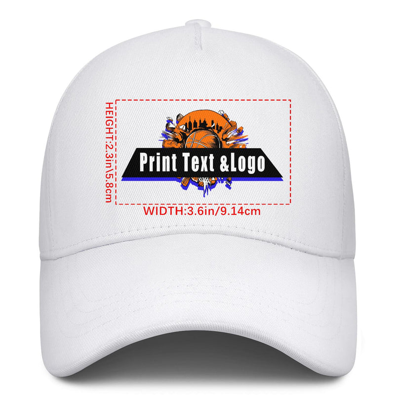 Personalized White 5-Panel Duckbill Cap Your Unique Style Your Way