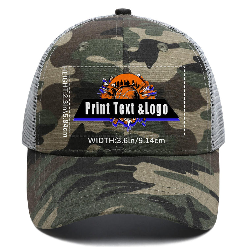 Personalized Green Camouflage 5-Panel Duckbill Cap Your Unique Style Your Way