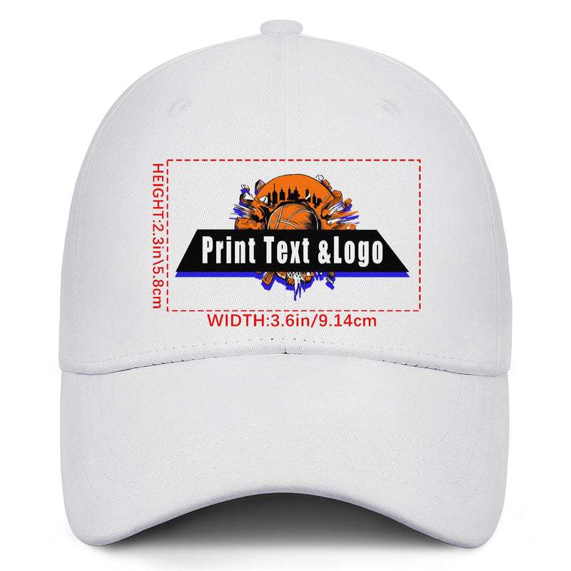 Personalized White 5-Panel Duckbill Cap Your Unique Style Your Way