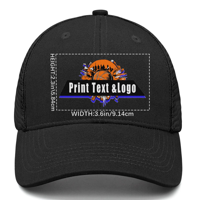 Personalized Black 5-Panel Duckbill Cap Your Unique Style Your Way