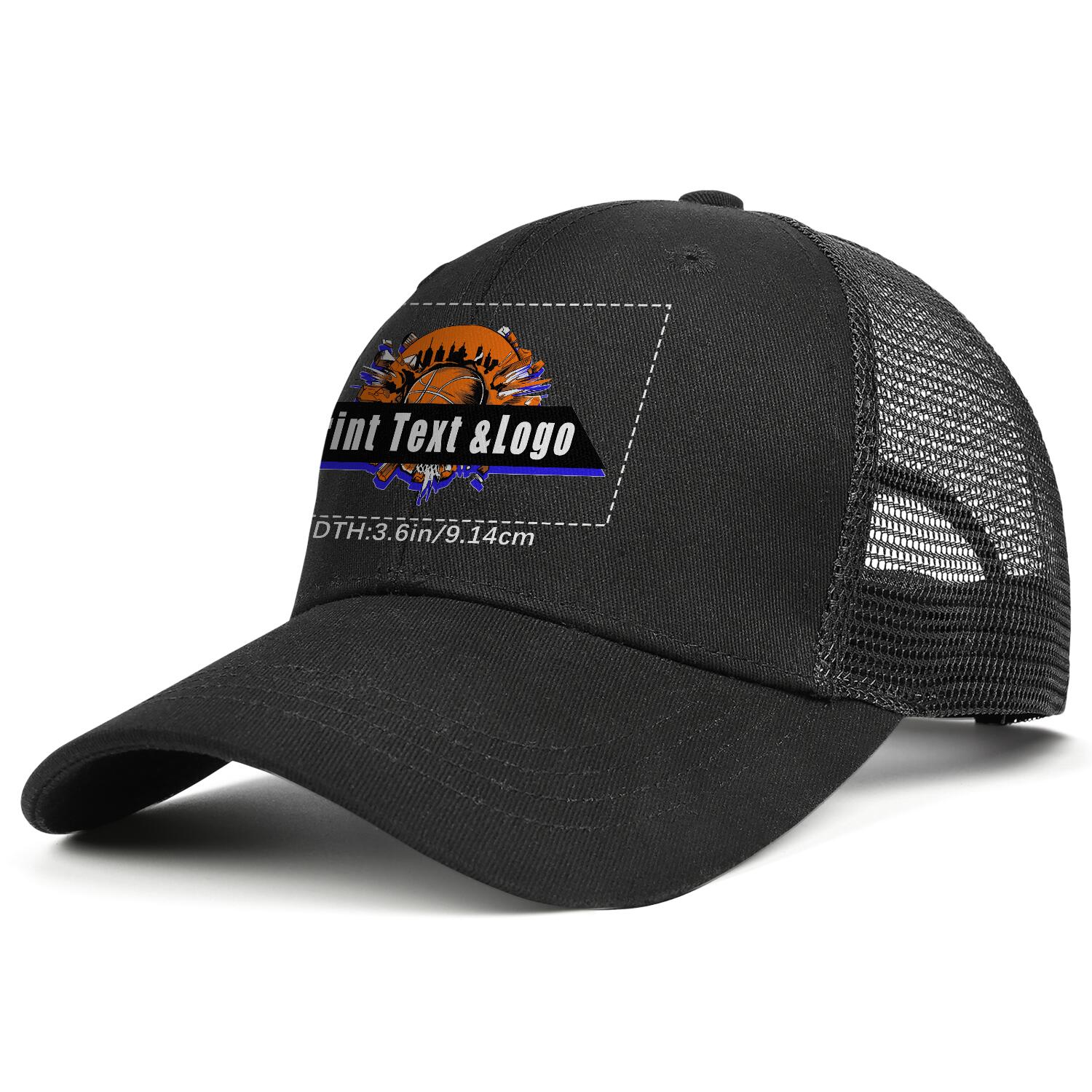 Personalized Black 5-Panel Duckbill Cap Your Unique Style Your Way enthsush