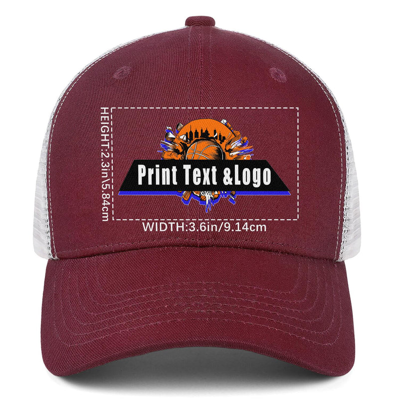 Personalized Burgundy 5-Panel Duckbill Cap Your Unique Style Your Way