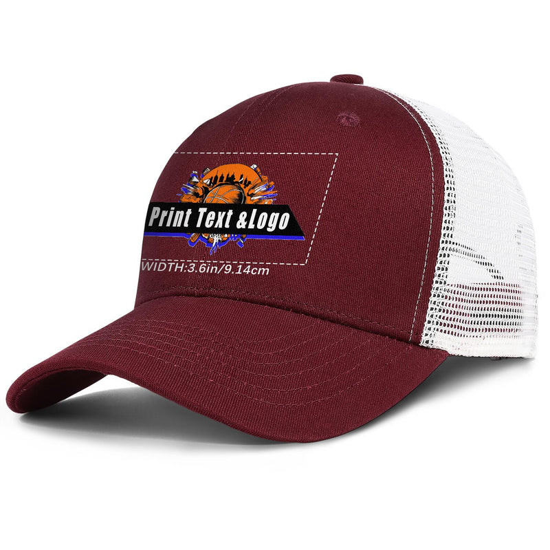 Personalized Burgundy 5-Panel Duckbill Cap Your Unique Style Your Way