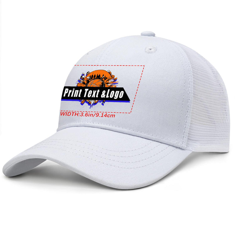 Personalized White 5-Panel Duckbill Cap Your Unique Style Your Way