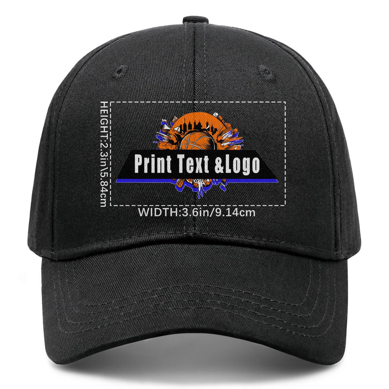 Personalized Black 5-Panel Duckbill Cap Your Unique Style Your Way