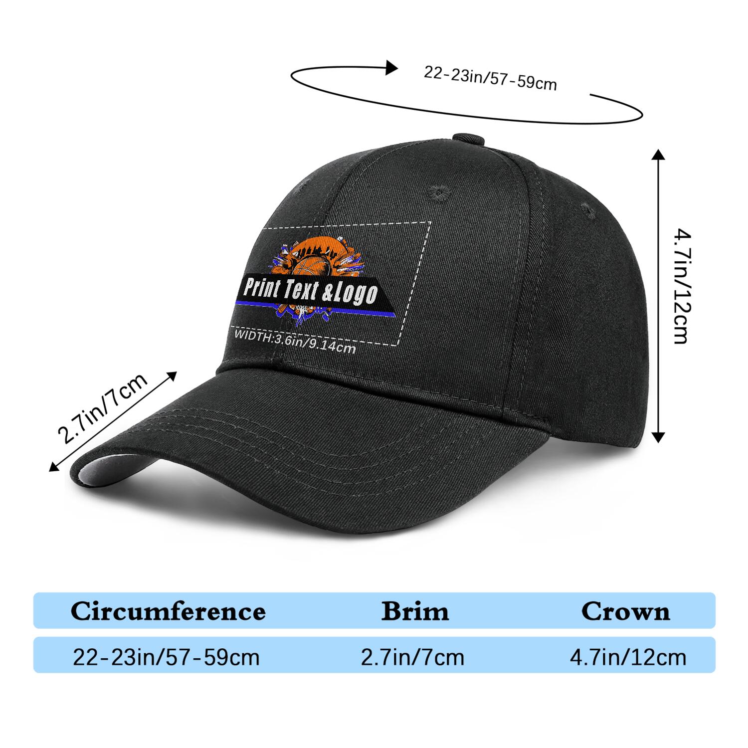 Personalized Black 5-Panel Duckbill Cap Your Unique Style Your Way enthsush