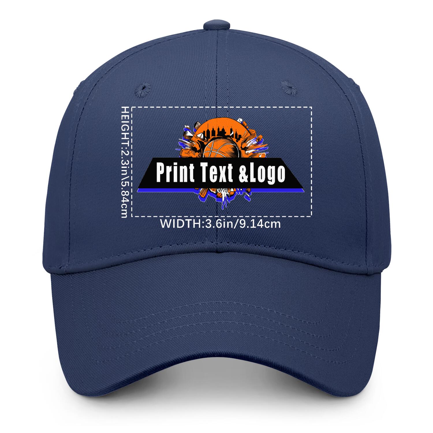 Personalized Navy-Blue 5-Panel Duckbill Cap Your Unique Style Your Way enthsush