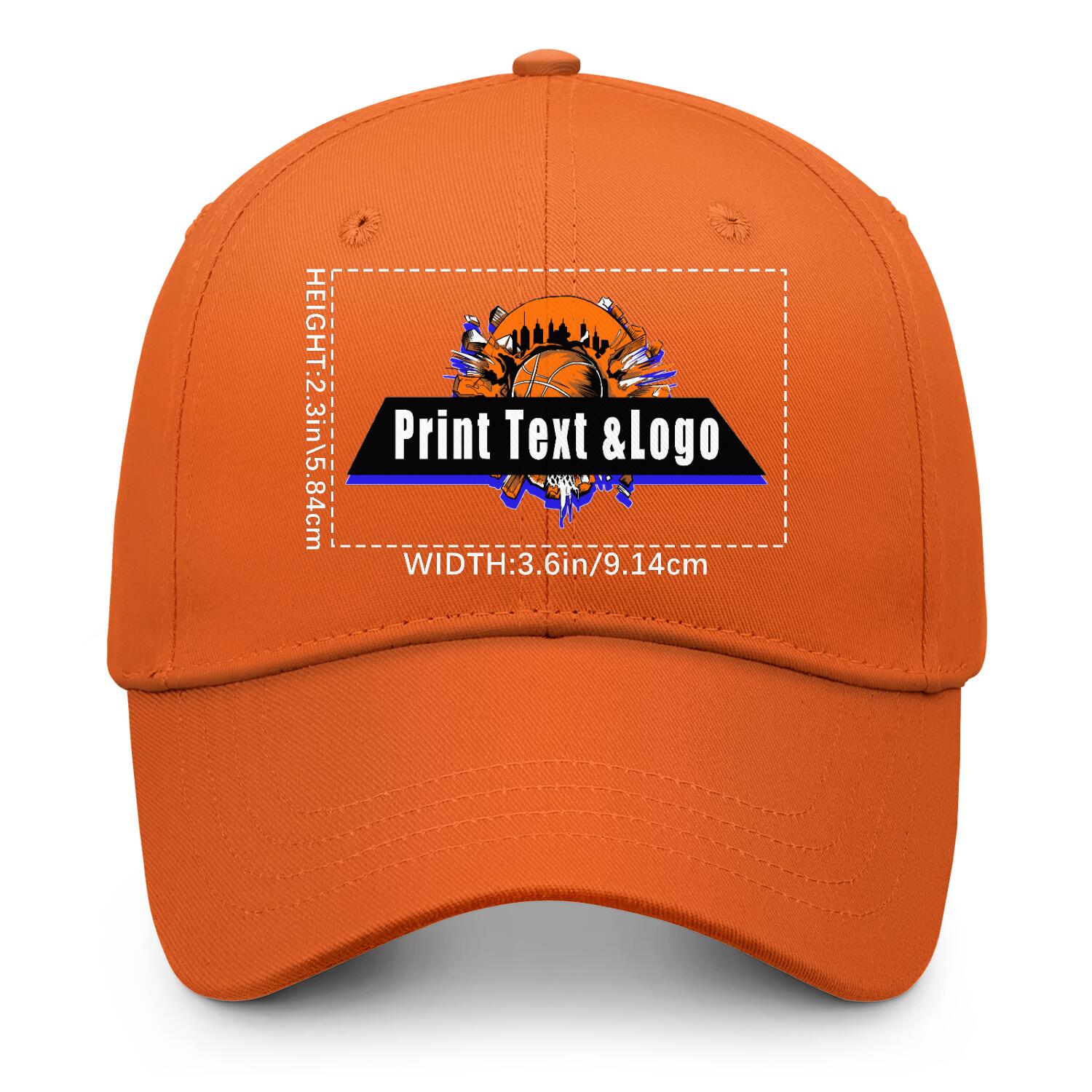 Personalized Orange 5-Panel Duckbill Cap Your Unique Style Your Way enthsush