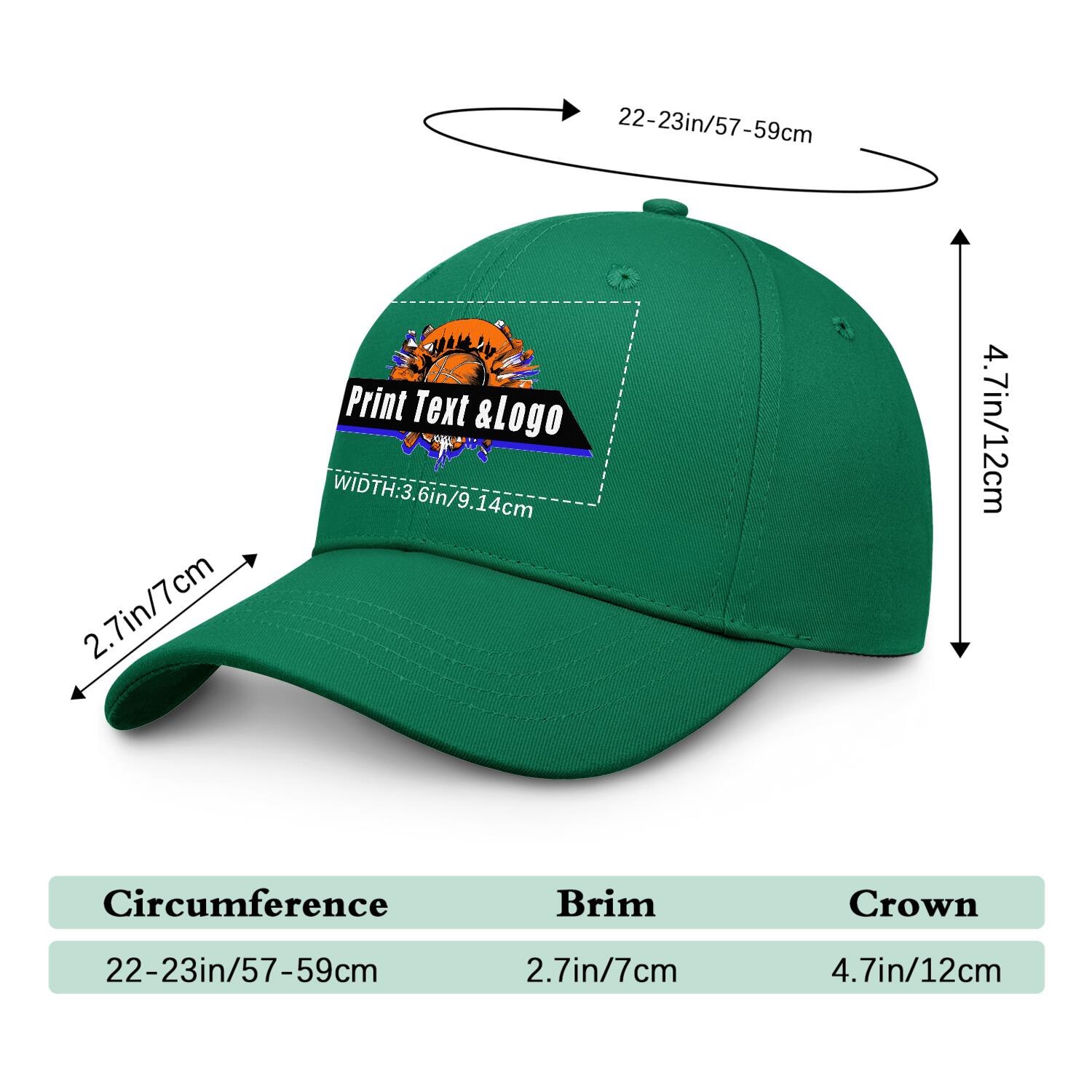 Personalized Sea-Green 5-Panel Duckbill Cap Your Unique Style Your Way enthsush