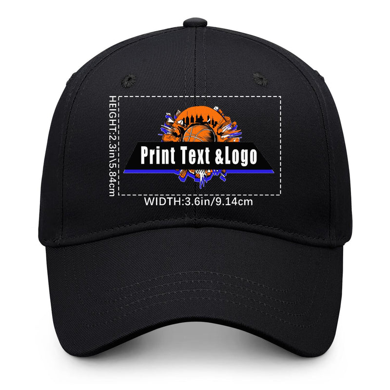 Personalized Black 5-Panel Duckbill Cap Your Unique Style Your Way